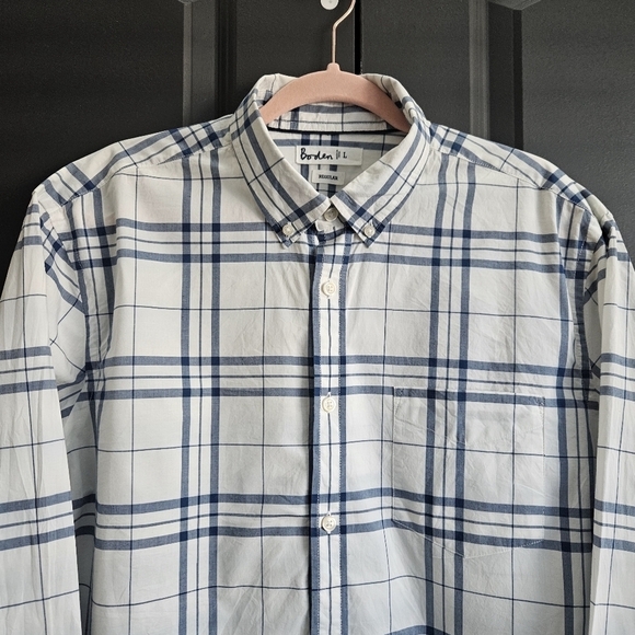 Boden Mens Plaid Long Sleeve Button Down Sz Large - Picture 3 of 10